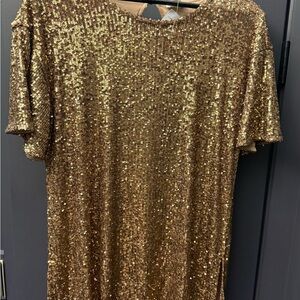 💰SALE NWT Spence Gold Sequin Tunic